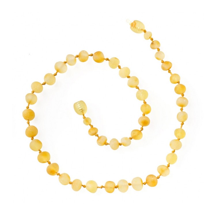 Collier d'ambre citron non poli Collier d'ambre citron non poli