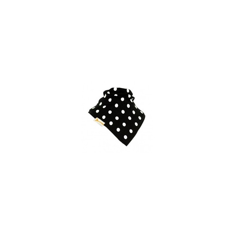 Bavoir FG pois blancs sur noir Bavoir FG pois blancs sur noir