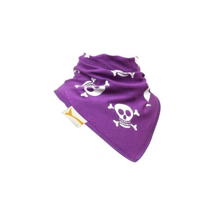 Bavoir FG pirates blancs sur violets Bavoir FG pirates blancs sur violets