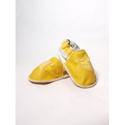 Chaussons cuir bird garden jaune
