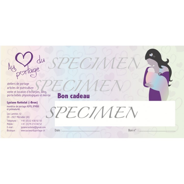 Bon cadeau valeur Bon cadeau valeur