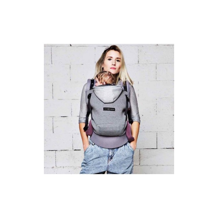 Babytrage HoodieCarrier grau flanelle Babytrage HoodieCarrier grau flanelle