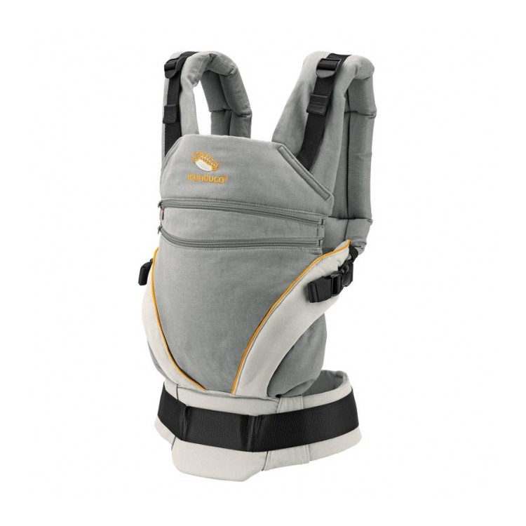 Manduca XT 100% coton bio gris/orange