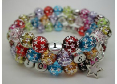 Bracelet blanc paillette