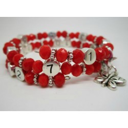 Bracelet Lactobijou rouge brillant