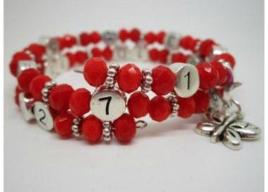 Bracelet Lactobijou rouge brillant