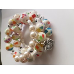 Bracelet blanc paillette