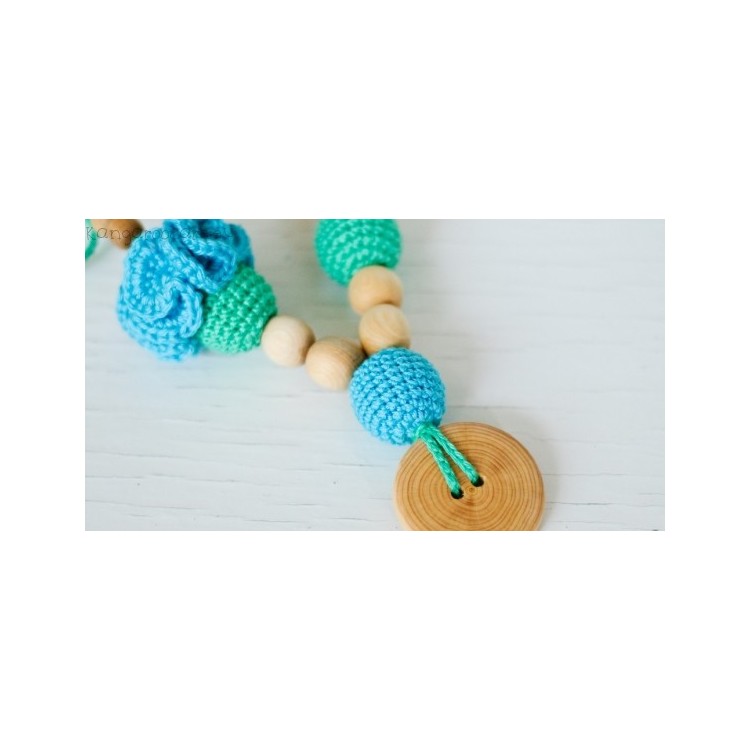 KangarooCare flower in mint & blue, genévrier