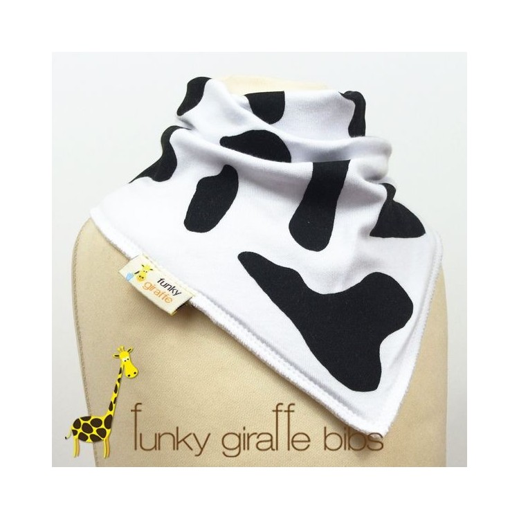 Bavoir FG vache en blanc et noir Bavoir FG vache en blanc et noir