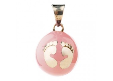 Bola Babylonia rose pieds argentés