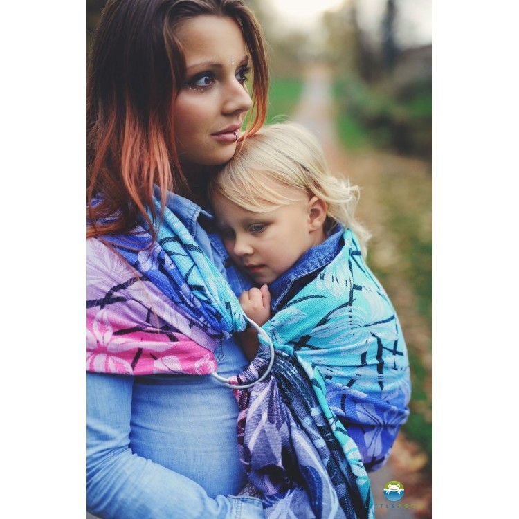 Sling Little Frog Jacquard flowrora 1m70 Sling Little Frog Jacquard flowrora 1m70