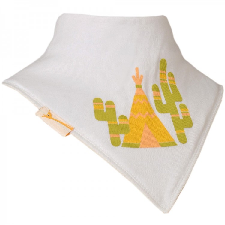 Bavoir FG tipi et cactus blanc Bavoir FG tipi et cactus blanc