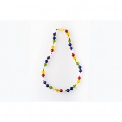 Collier d'ambre adulte rainbow