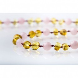 Collier d'ambre adulte rainbow