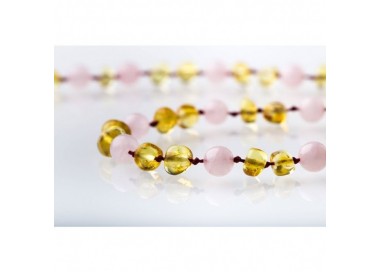 Collier d'ambre adulte rainbow