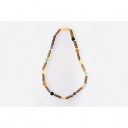 Collier d'ambre adulte rainbow