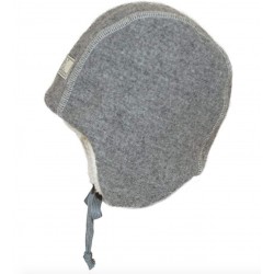 Bonnet Jan en polaire de laine gris