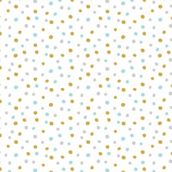 Lot de 4 lingettes lavables doubles confettis turquoise/marron