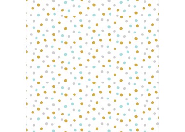 Lot de 4 lingettes lavables doubles confettis turquoise/marron