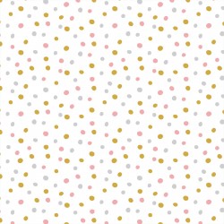 Lot de 4 lingettes lavables doubles confettis rose/marron