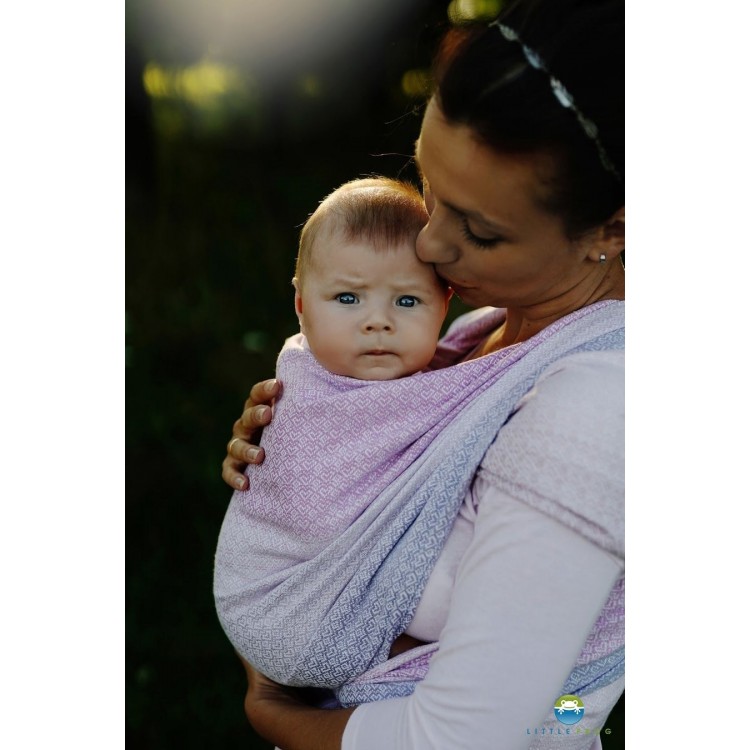 Little Frog Jacquard lovely lilac - coton et tencel 4m20 Little Frog Jacquard lovely lilac - coton et tencel 4m20