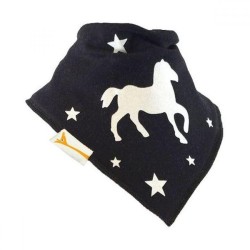 Bavoir FG cheval sur noir