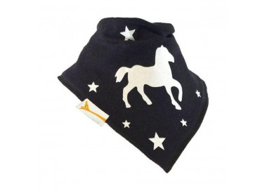 Bavoir FG cheval sur noir