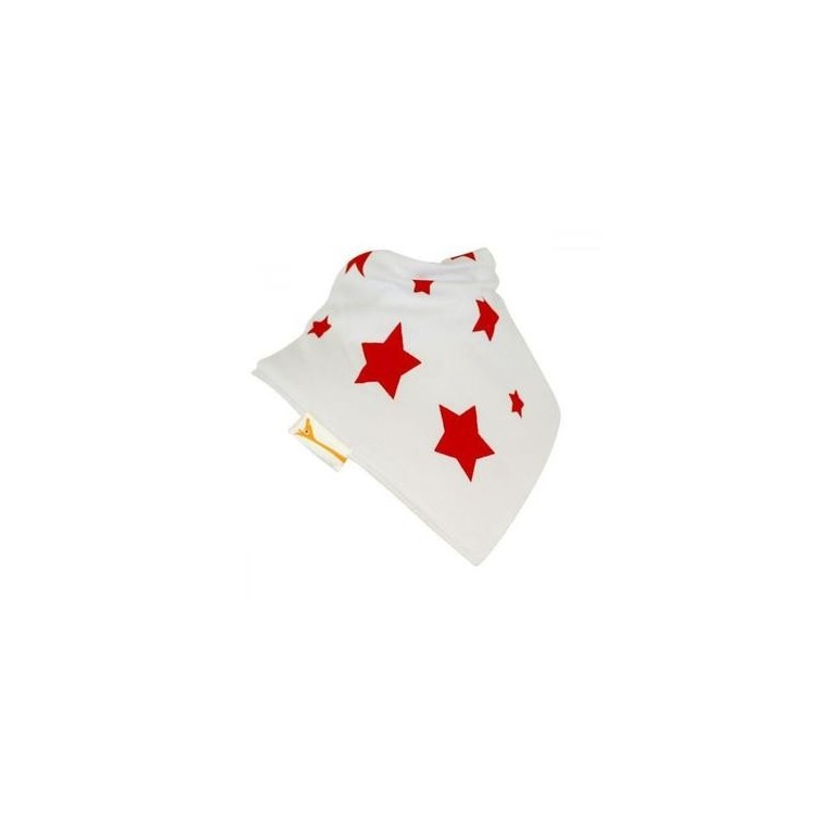 Bavoir FG étoiles rouges sur blanc Bavoir FG étoiles rouges sur blanc