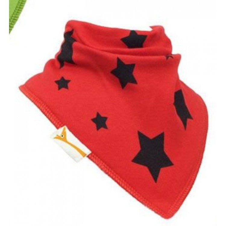 Bavoir FG étoiles noires sur rouge Bavoir FG étoiles noires sur rouge