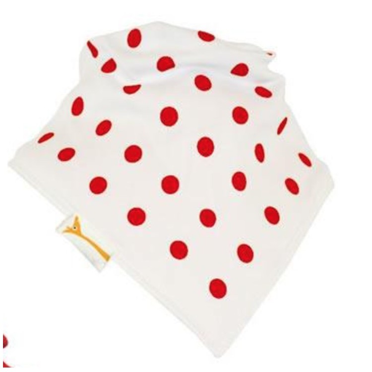 Bavoir FG pois rouges sur blanc Bavoir FG pois rouges sur blanc