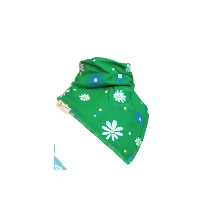 Bavoir FG fleurs sur vert Bavoir FG fleurs sur vert