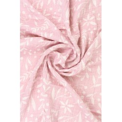 Lange/Couverture en mousseline flora rosa