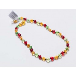 Collier d'ambre adulte rainbow