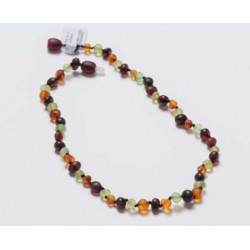 Collier d'ambre adulte rainbow