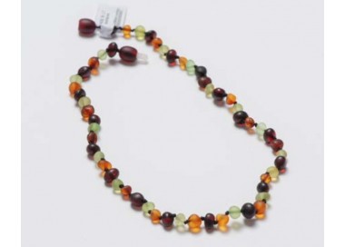 Collier d'ambre adulte rainbow