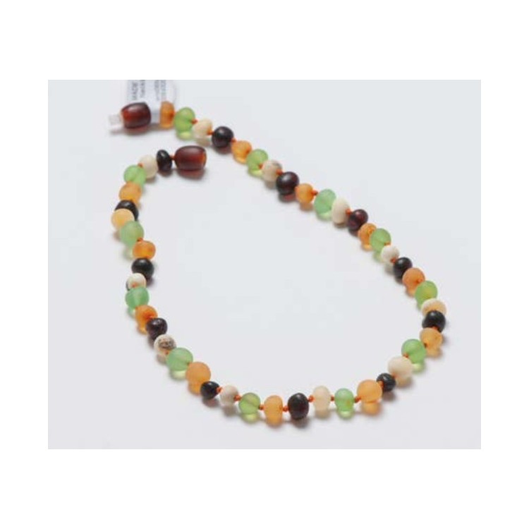 Collier d'ambre adulte rainbow