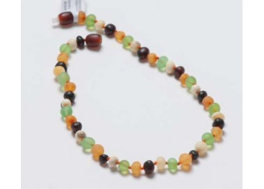 Collier d'ambre adulte rainbow