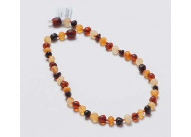 Collier d'ambre adulte rainbow