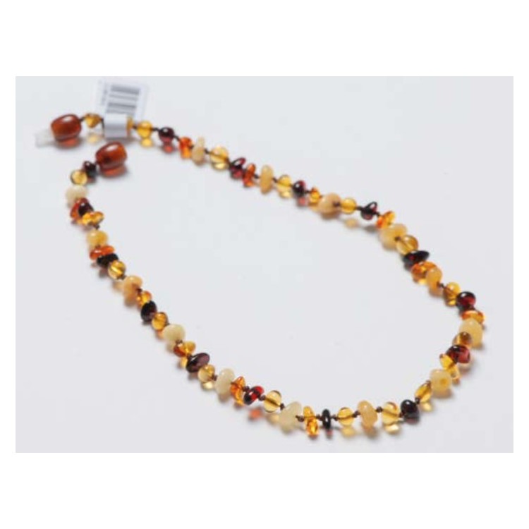 Collier d'ambre adulte rainbow