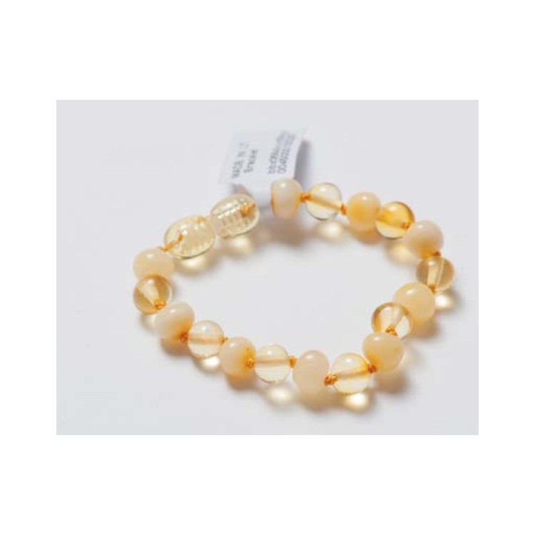 Bracelet d'ambre duo citron