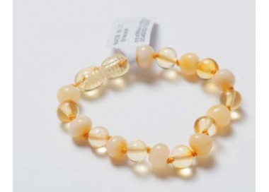 Bracelet d'ambre duo citron 