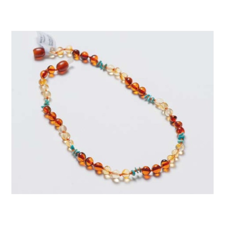 Collier d'ambre adulte rainbow