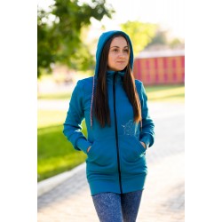 Hoodie Angelwings bleu kérosène XS