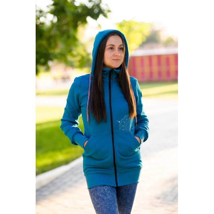 Hoodie Angelwings blau Kerosin Hoodie Angelwings blau Kerosin