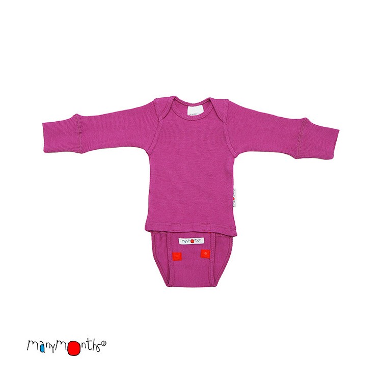 Manymonths Woll-Body/Shirt langarm violet lotus