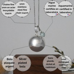 Bola irréversible bijoux aigue marine