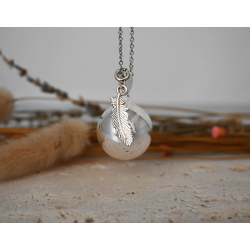 Bola irréversible bijoux India-plume indienne