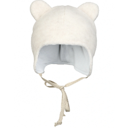 Bonnet Bea en polaire de laine nature