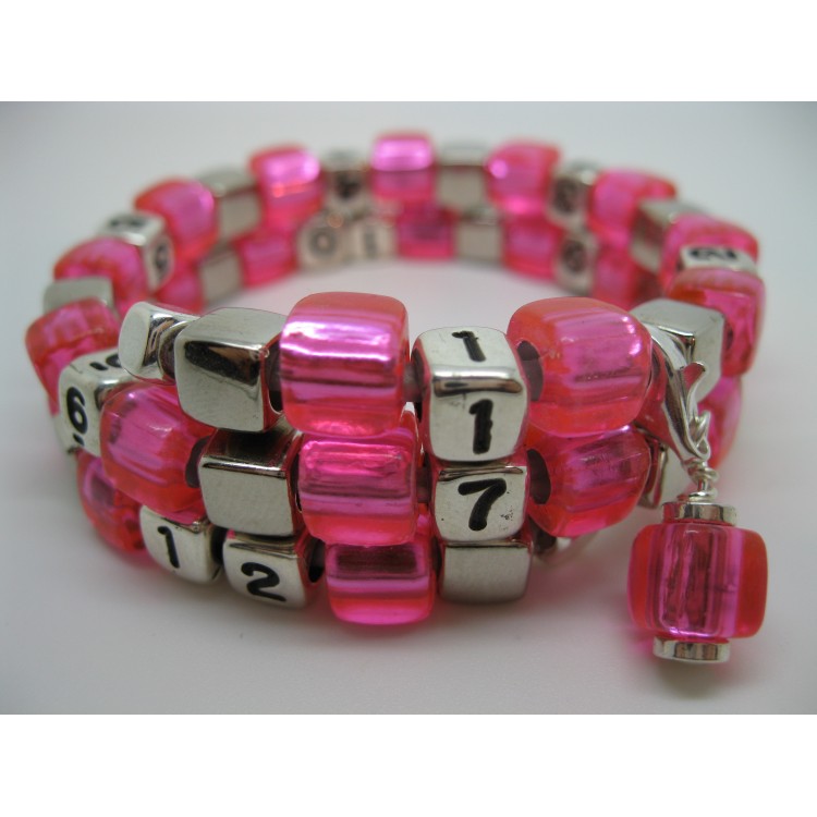 Bracelet Lactobijou néon pink