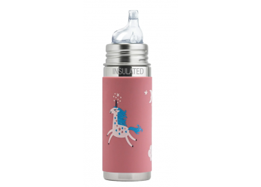 Pura bouteille Paille 260ml Isotherme licorne rose